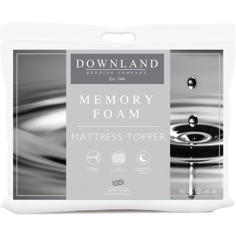 Image of Downland Other Memory Foam Mattress Topper White unisex Single