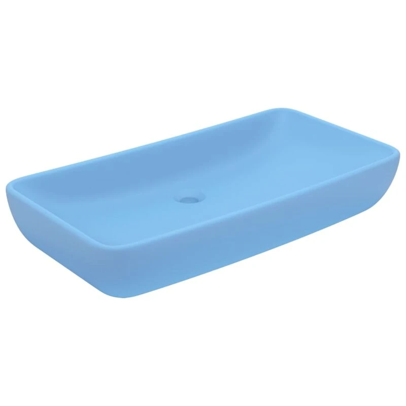 Image of VIDAXL Luxury Basin Rectangular Matt Light Blue 71x38cm Ceramic Vidaxl 8720286036617