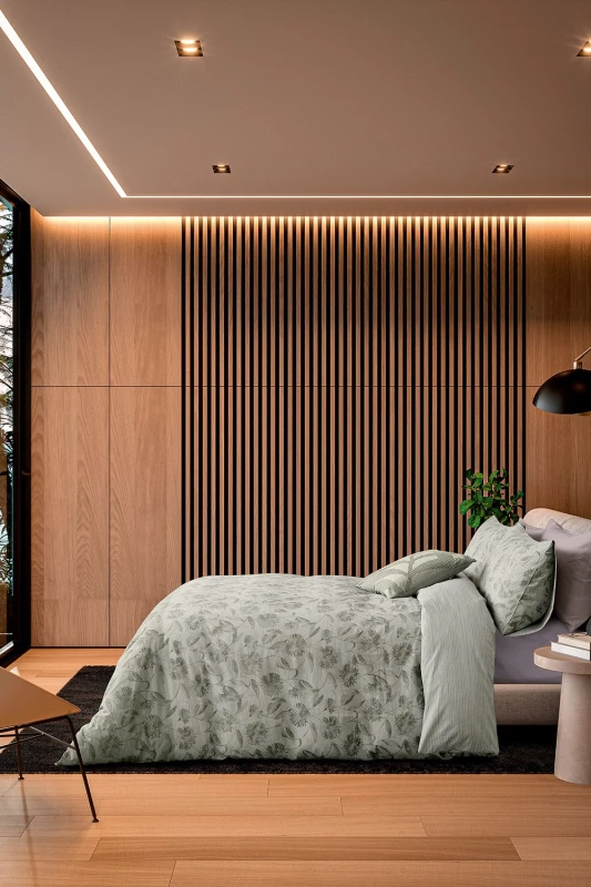 Image of Nalu Nicole Scherzinger 'Kalea' Cotton Duvet Cover Set Green