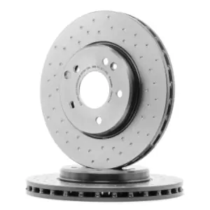 Image of PAIR BREMBO BRAKE XTRA DRILLED DISCS 09.8411.1X
