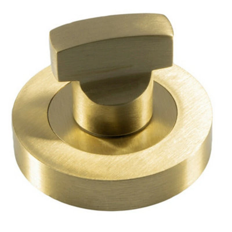 Image of Loops Thumbturn Lock and Release Handle Concealed Fix Round Rose Satin Brass Metallics unisex