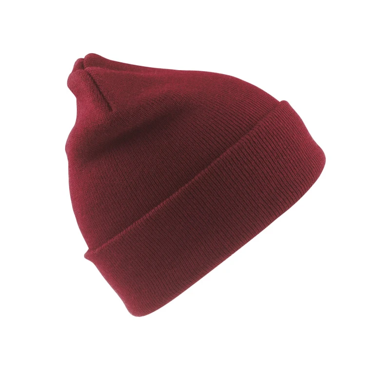 Image of Result Woolly Beanie in Burgundy Burgundy Unisex One Size