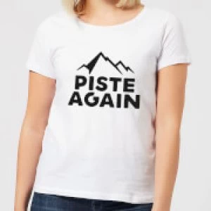 Image of Piste Again Womens T-Shirt - White - 3XL