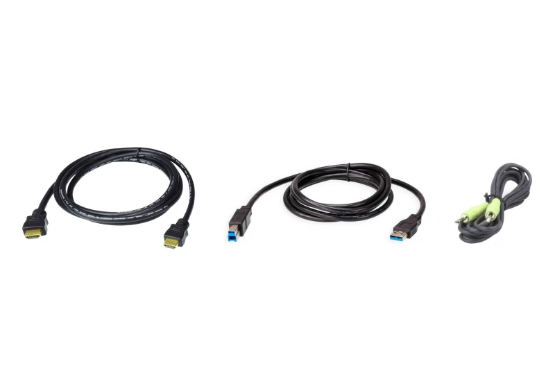 Image of Aten ATEN 2L-7D02UHX3 KVM cable Black 1.8 m 2L-7D02UHX3