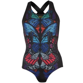 Image of Slazenger Rebecca Adlington Curved X Back Swimsuit Ladies - Multi