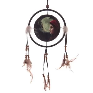 Image of Fantasy Wolf and Women Dreamcatcher Small