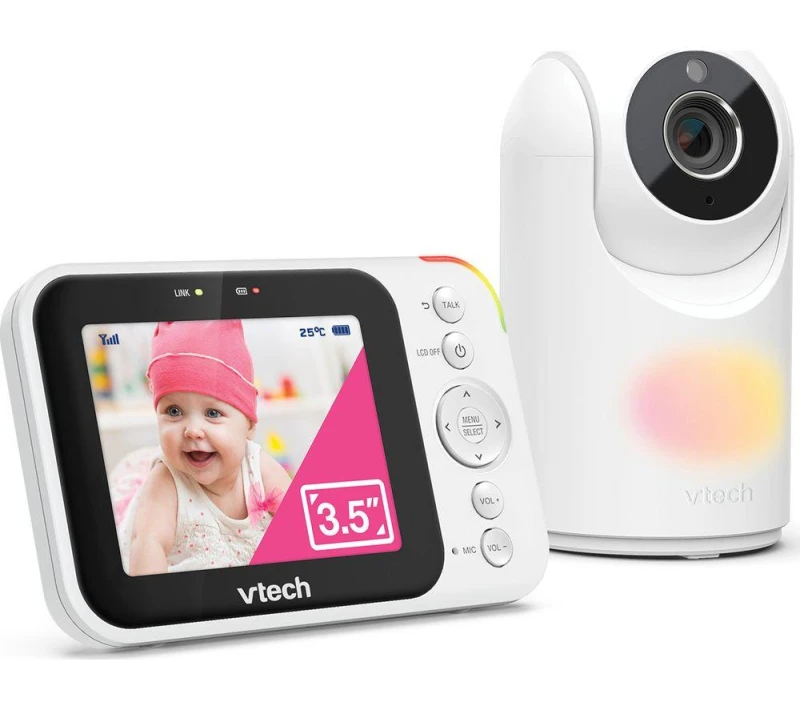 Image of VTECH VM4263 3.5" Pan & Tilt Video Baby Monitor - White 4897027127560