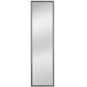 Image of Premier Housewares Plastic Frame Over Door Mirror - Silver