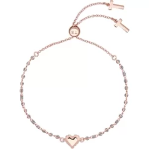 Image of Ted Baker Sarsa Sparkle Heart Enamel Chain Bracelet