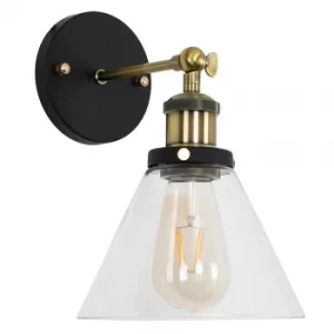 Image of Norton Steampunk Wall Light with Glass Shade