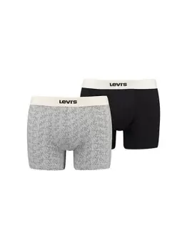 Image of Levis Tonal Logo Boxer Briefs 2 pack - Grey