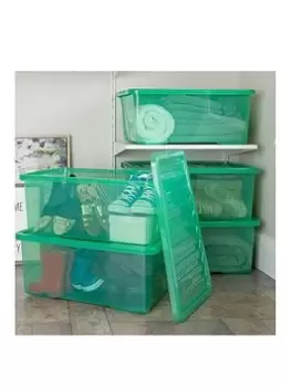 Image of Wham Set Of 3 Crystal 45 Litre Box & Lid