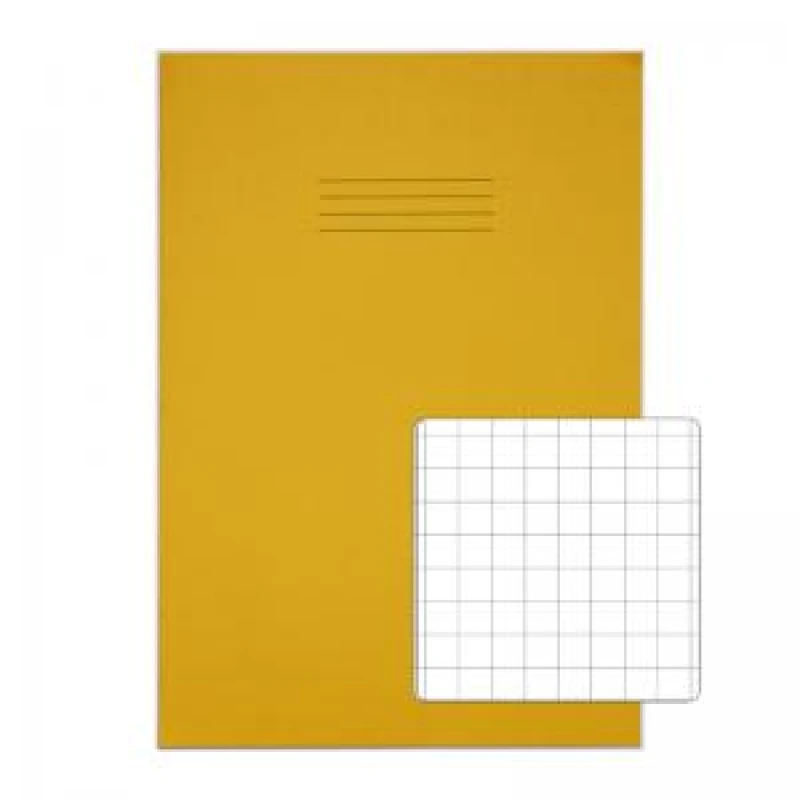 Image of RHINO 13 x 9 A4 Oversized Exercise Book 80 Pages 40 Leaf Yellow 10mm VTSRVDU0803302