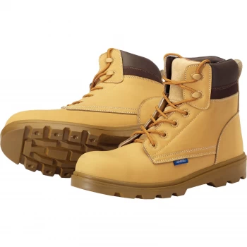Image of Draper Mens Nubuck Style Safety Boots Tan Size 8