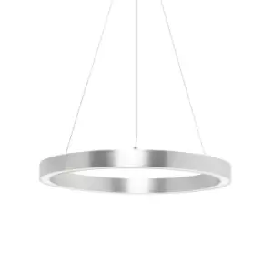 Image of Carlo Integrated LED Pendant Ceiling Light, Silver, 4000K, 3200lm