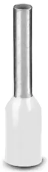 Image of Phoenix Contact, AI Insulated Crimp Bootlace Ferrule, 10mm Pin Length, 1.1mm Pin Diameter, 0.5mm Wire Size, White