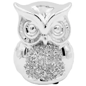 Image of Small Silver Sparkle Owl Figurine