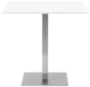 Image of Julian Bowen Pisa White Wooden Square Pedestal Table