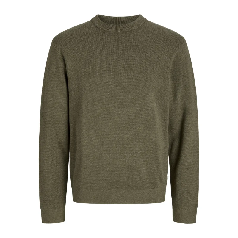 Image of jack & jones Knitted Crew Neck Jumper Khaki Men M