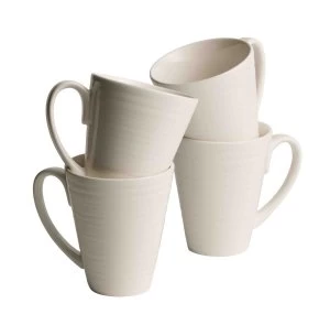 Image of Belleek Living Ripple mugs Set of 4