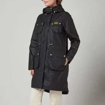 Image of Barbour International Womens Monza Wax Jacket - Black - UK 12
