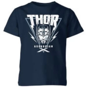 Image of Marvel Thor Ragnarok Asgardian Triangle Kids T-Shirt - Navy - 5-6 Years - Navy