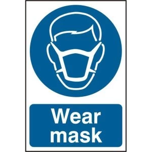 Image of ASEC Wear mask 200mm x 300mm PVC Self Adhesive Sign