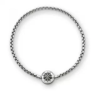 Image of Ladies Thomas Sabo Sterling Silver Karma Beads Bracelet 20Cm
