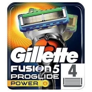 Image of Gillette Fusion Proglide Power Mens Razor Blades 4 count