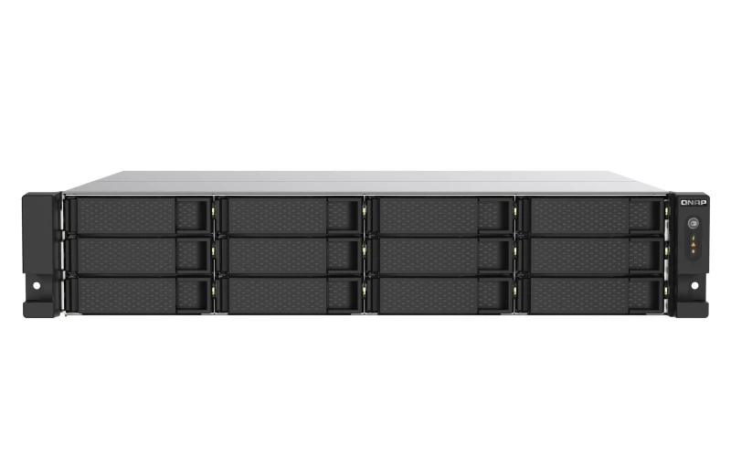 Image of QNAP QNAP TS-1273AU-RP-8G NAS/storage Server Rack (2U) Ryzen Embedded V1500B 8GB DDR4 0 TB QNAP QTS Aluminium, Black TS-1273AU-RP-8G