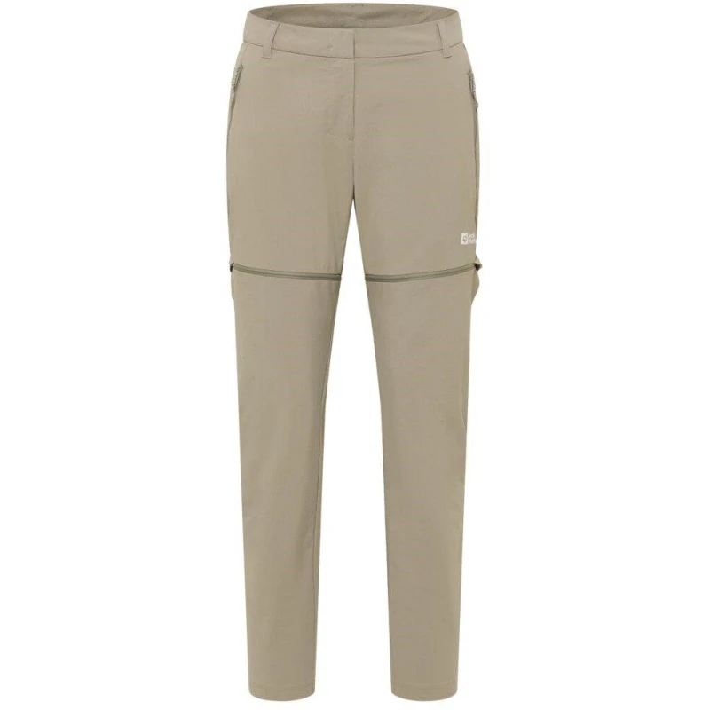 Image of Jack Wolfskin Womens JW Hikeout Convertible Zip Off Trousers Stone female 10 (S)