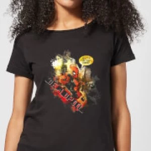 Image of Marvel Deadpool Outta The Way Nerd Womens T-Shirt - Black - S