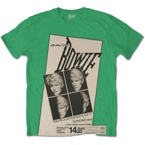 Image of David Bowie - Concert '83 Unisex Medium T-Shirt - Green