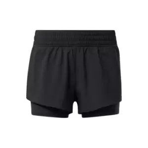Image of Reebok Running Two-in-One Shorts Womens - Black