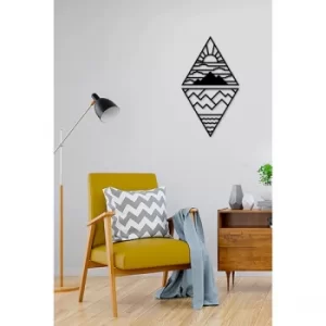 Image of Piramit Manzara Black Decorative Metal Wall Accessory