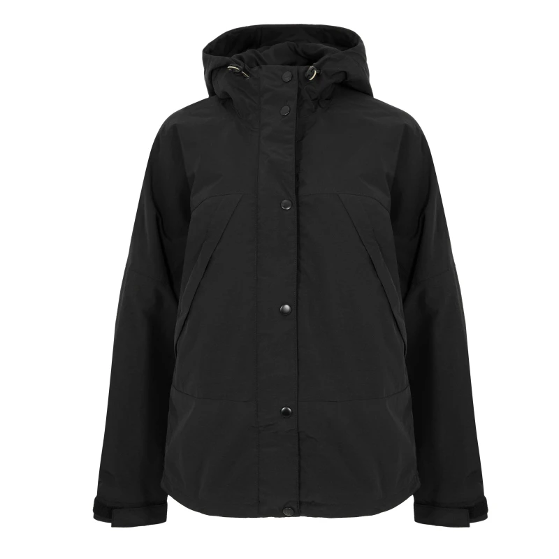 Image of Timberland Womens Water Resistant Fleece Lined Rain Anorak Black female 8 (XS)
