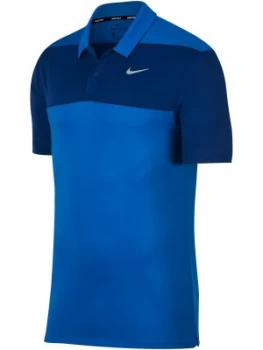 Image of Mens Nike Dry Color Block Polo Blue