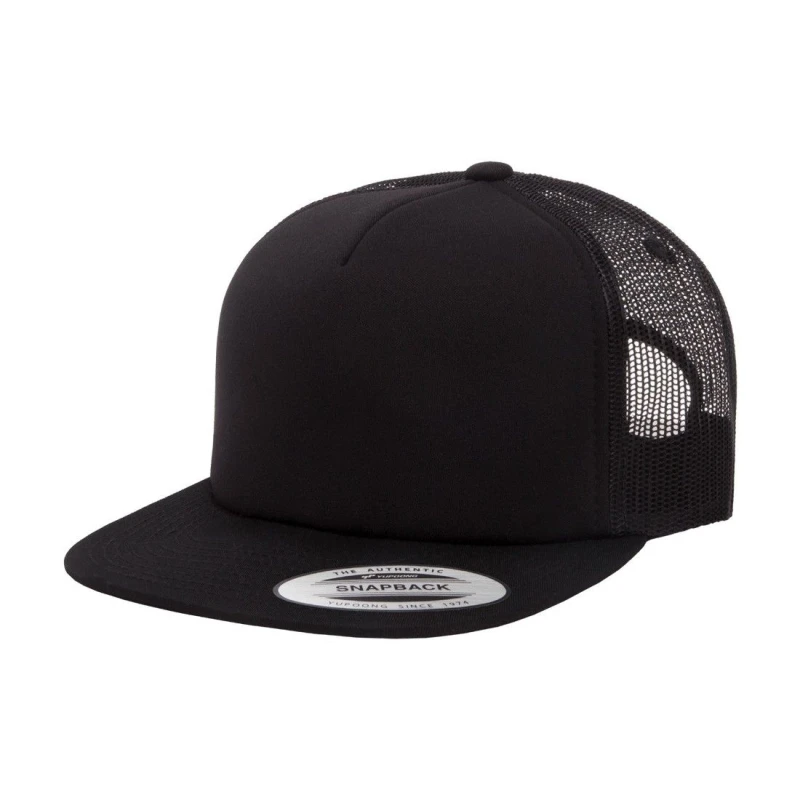 Image of Flexfit Flexfit Men Foam Trucker Cap in Black One Size Male 5059958834019
