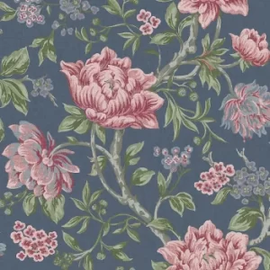 Image of Laura Ashley Tapestry Floral Dark Seaspray Wallpaper