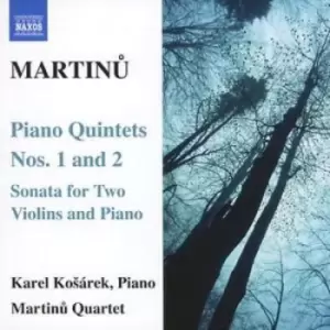 Image of Bohuslav Martinu - Piano Quintets Nos. 1 and 2 (Martinu Quartet, Kosarek) CD Album - Used