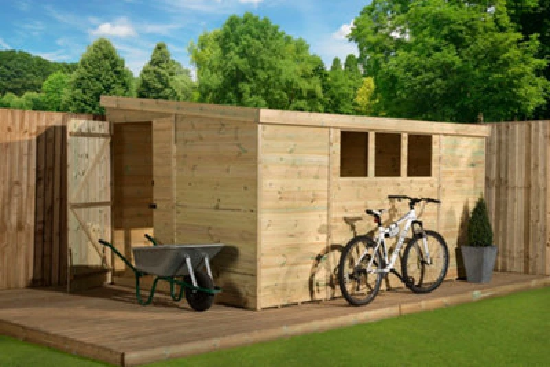 Image of Empire Sheds Empire 3000 Pent 10X6 Pressure Treated Tongue And Groove Wooden Garden Shed Door Left Side Panel (10' X 6' / 10ft X 6ft) (10X6)