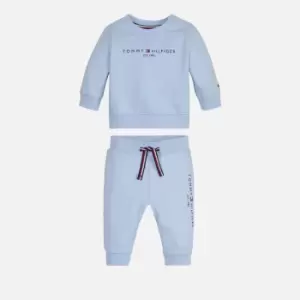Image of Tommy Hilfiger Babys' Essential Crewneck Set - Chambray Sky - 3 Months