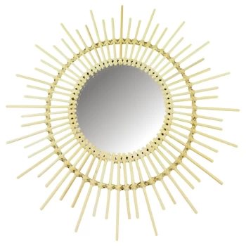 Image of Rattan Mirror Pointed 51cm