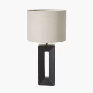 Image of Olivia's Joji Ceramic Tall Table Lampin Black