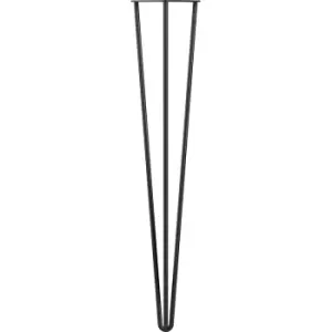 Image of Rothley 3-Pin Hairpin Leg 710mm Matt (2 Pack) in Black Steel