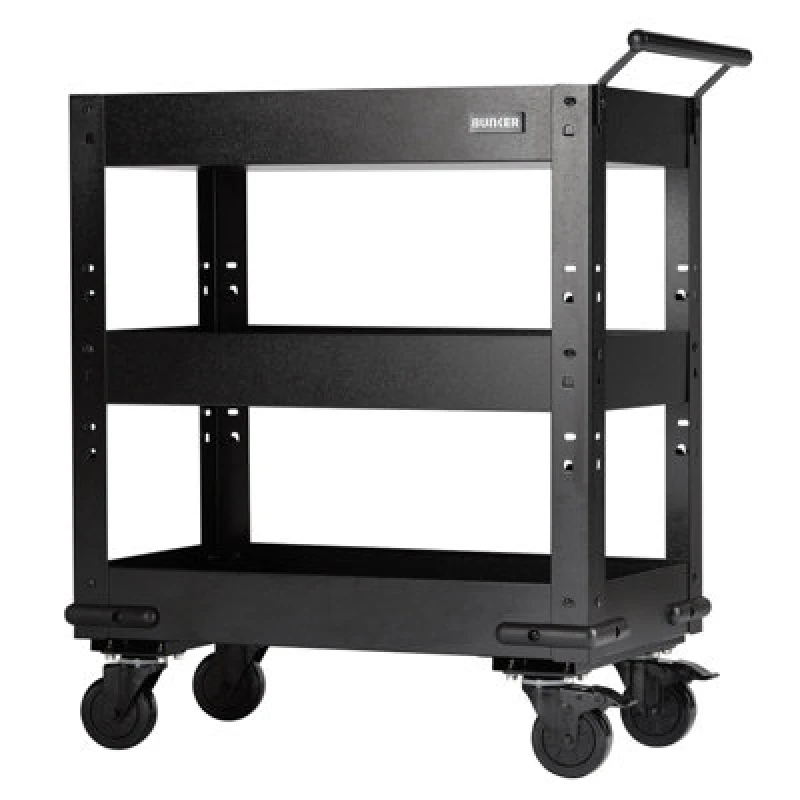 Image of Bunker Modular 3 Tier Trolley With Pull Handle, Black 23643.00