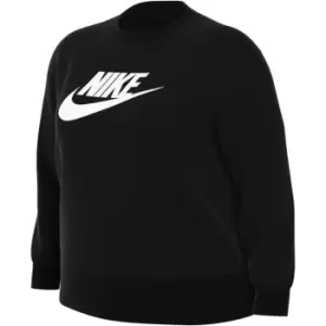 Image of Nike + Club Long Line Sweatshirt Womens - Black