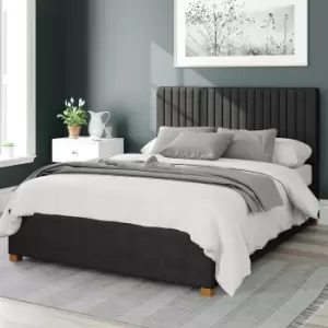 Image of Aspire Grant Weave Kingsize Ottoman Bedframe - Ebony