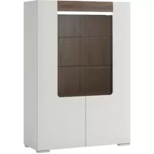 Image of Toronto Low glazed 2 door display cabinet with internal shelves (inc. Plexi Lighting)