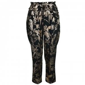 Image of Biba Parrot Foil Trousers - Black Gold